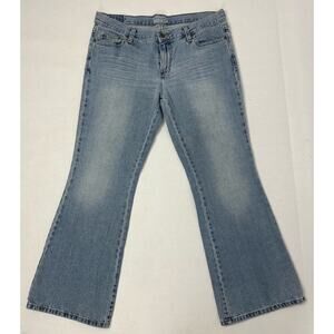 Vintage American Eagle Size 10 Short Hipster Y2K Low Rise Jeans Flare 2000s